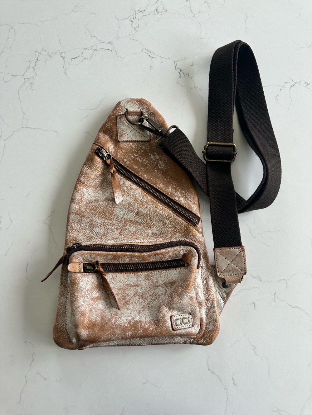Bed Stu Distressed Andie Leather Sling Bag